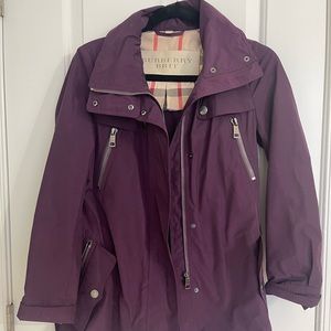 Burberry Women Nylon Lightweight Hooded Jacket